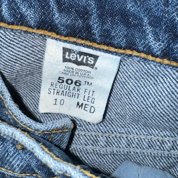 Vintage Levi’s 506 Regular Fit Straight Leg Jeans 15506 0229 Made in USA - Picture 6 of 14